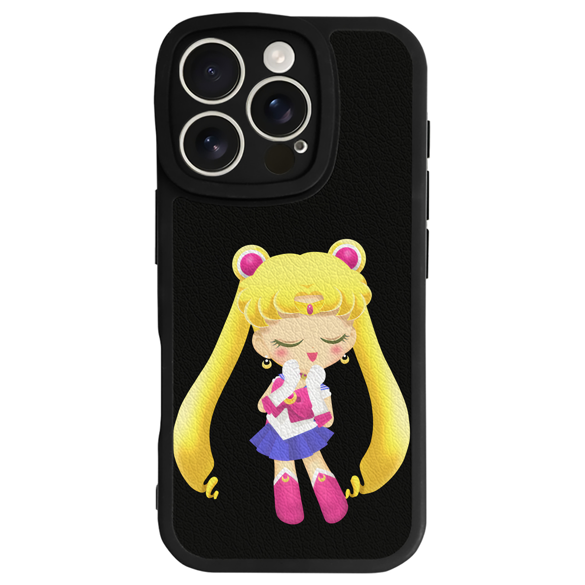 （画像用） 美少女戦士セーラームーン 月野 うさぎ つきの うさぎ Sailor Moon Tsukino Usagi 【iPhone 16シリーズ対応】シリコンスマホケース（レザー調） 材質：シリコン